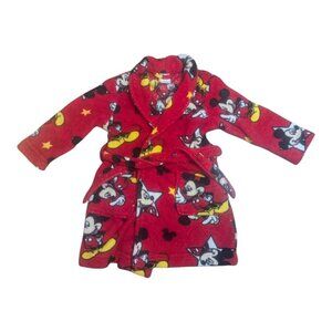 Disney Mickey Mouse Fleece Tie Robe 3T